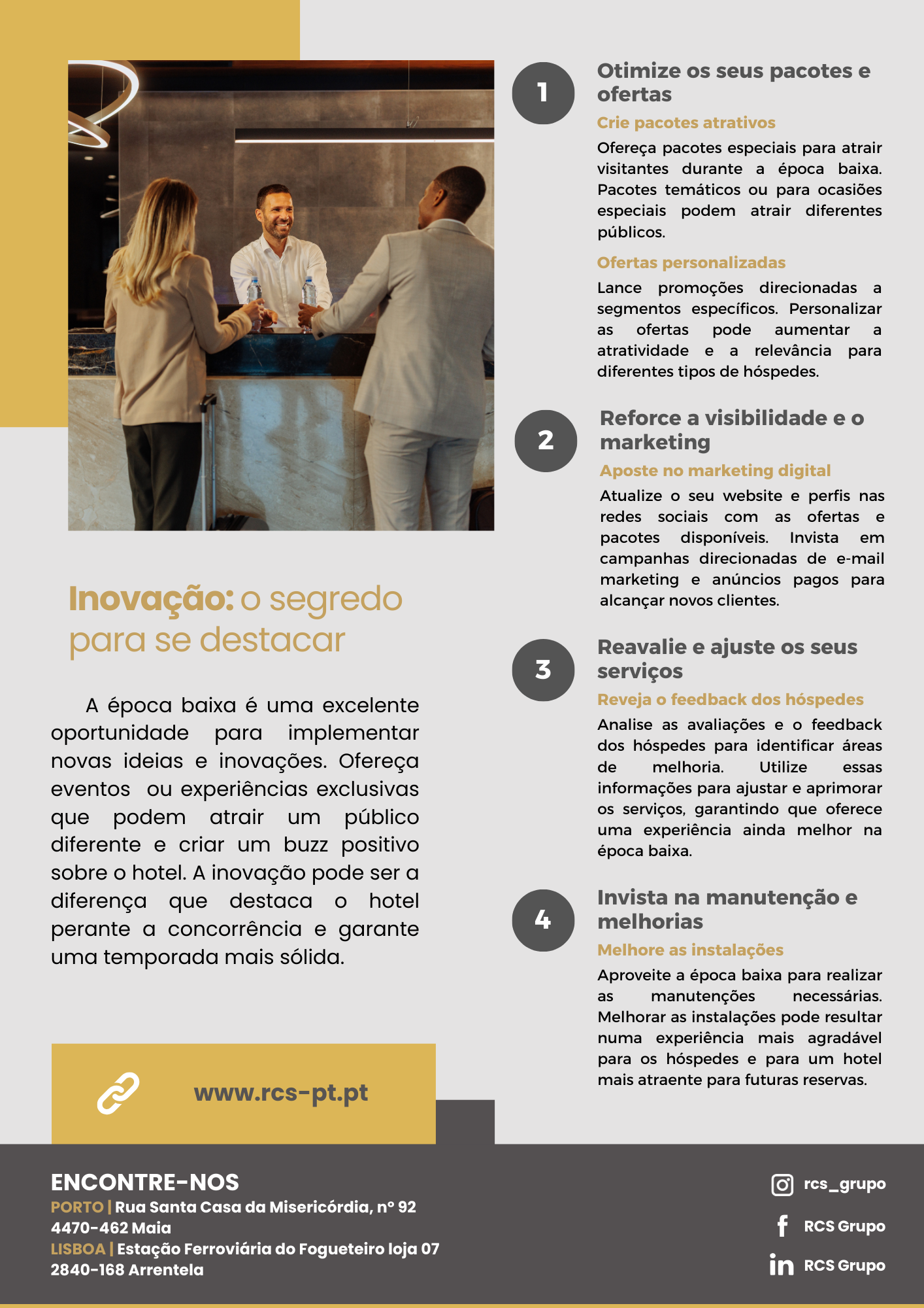 Prepare-se para a Época Baixa com Dicas do Grupo RCS