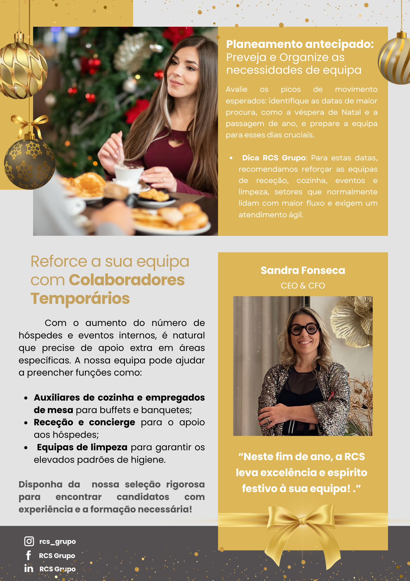 Festas de Fim de Ano à vista? Conte com o Grupo RCS!