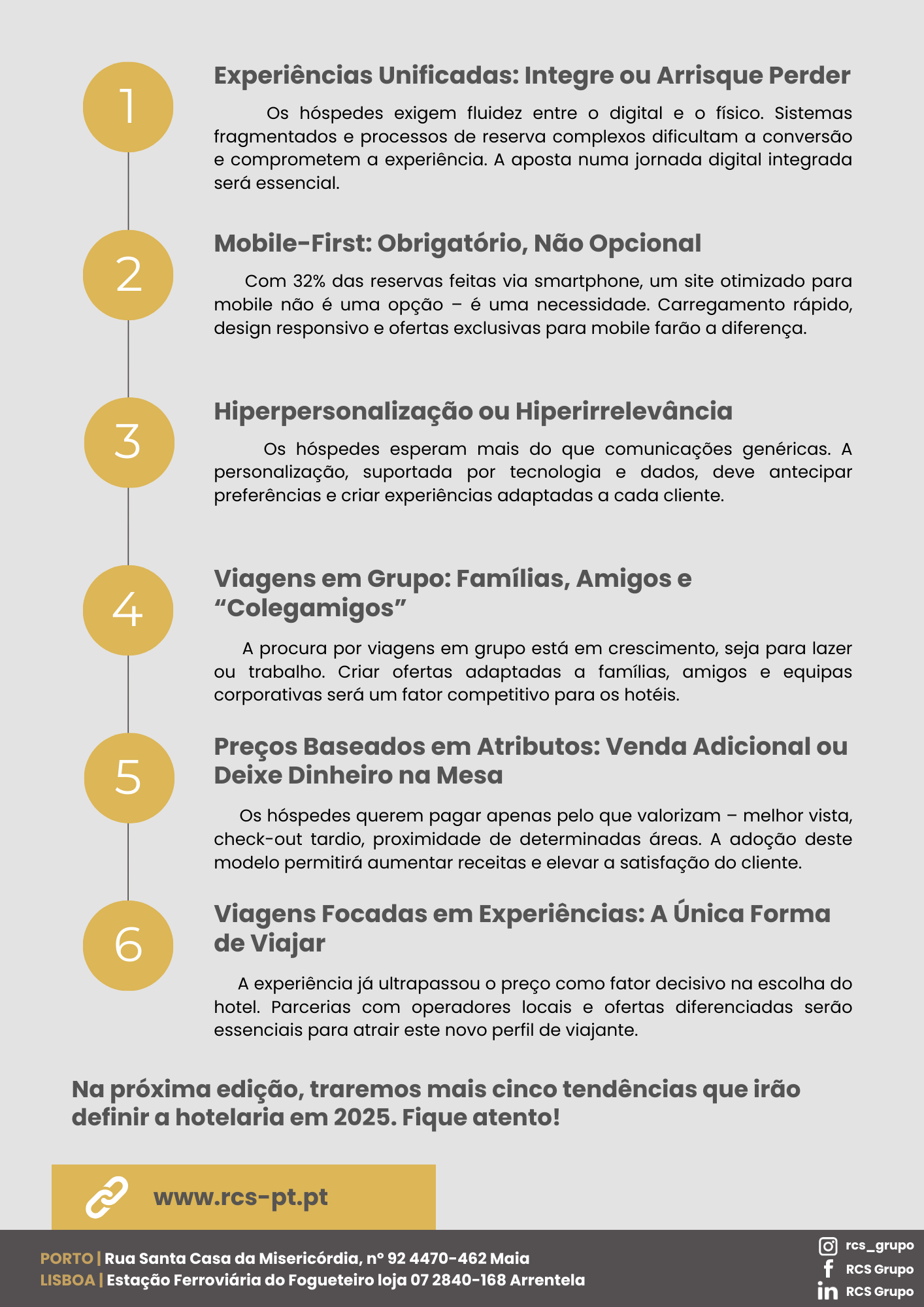 6 Tendências que vão marcar a Hotelaria em 2025!